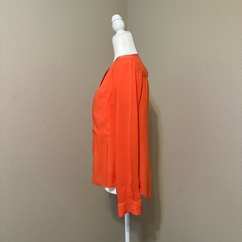 Anthropologie Maeve Clara Coral Button Down Blouse Size 4 - Picture 7 of 8